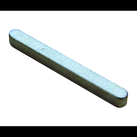G.L. HUYETT Undersized Machine Key, Round End, Carbon Steel, Zinc Clear Trivalent, 40 mm L, 5 mm Sq 32Z0505-040